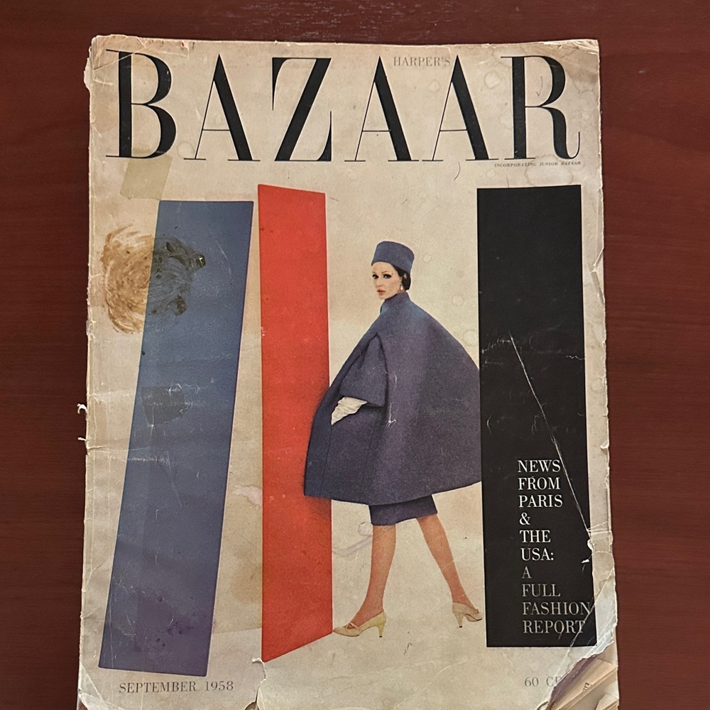 Vintage Harper's Bazaar Magazine September 1958